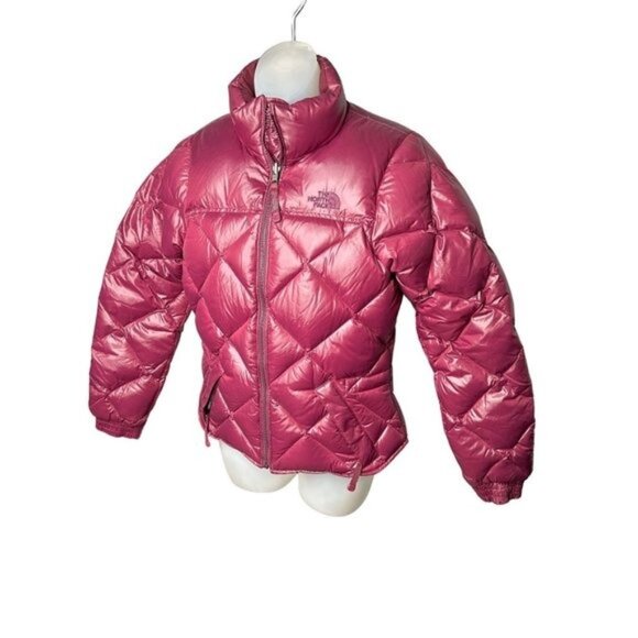 XS The North Face Maroon Burgundy Puffer Coat Womens Down Filled - Picture 1 of 10